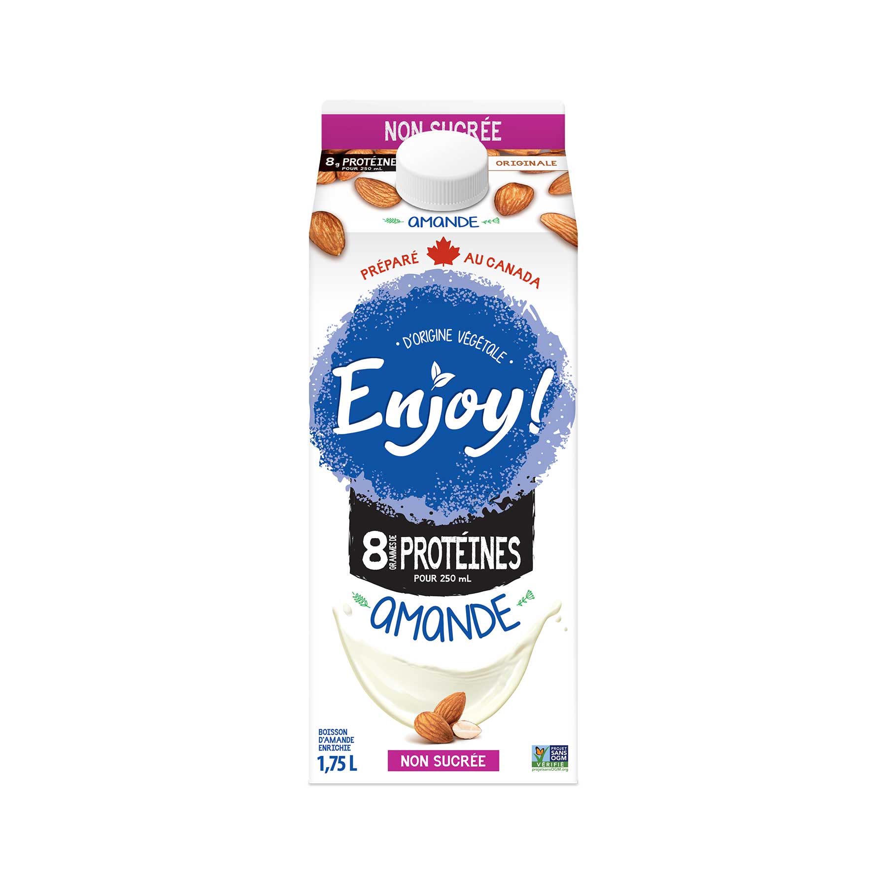 Breuvage d'amande Enjoy vanille non sucré 1.75L
