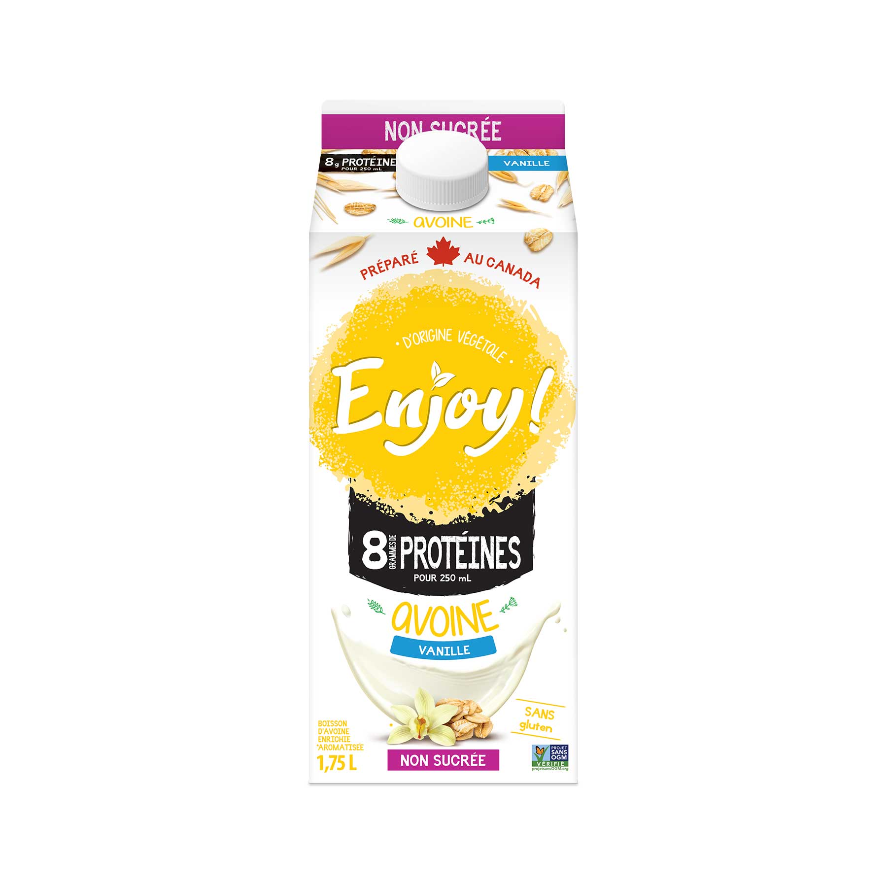 Breuvage d'avoine Enjoy vanille non sucré 1.75L