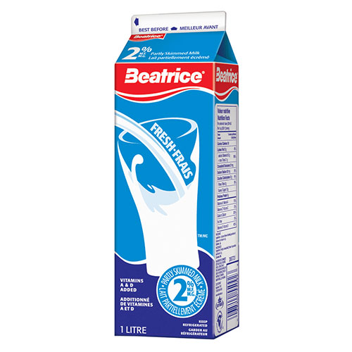 Lait Béatrice 2% 1L