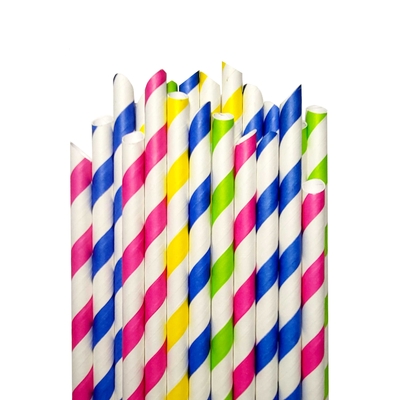 Straws - Paper 10" multicolored (12mm)