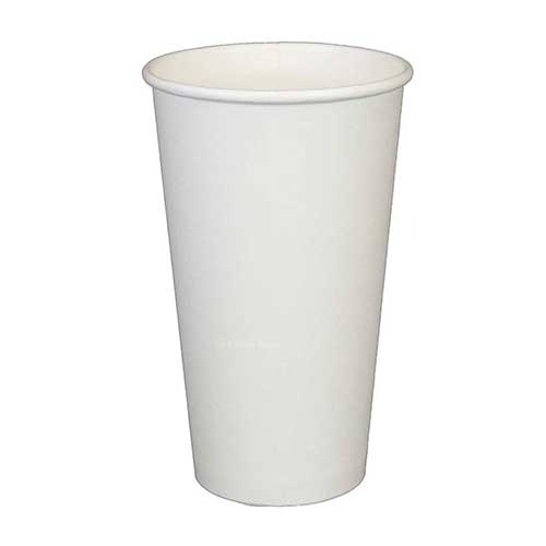 Plain white paper cups 16 oz