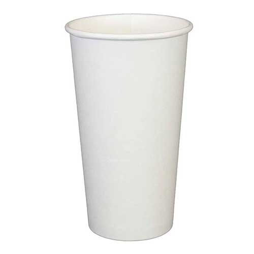 Plain white paper cups 20 oz