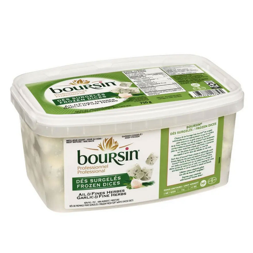 Boursin garlic & herbs dice frozen IQF 4x750g