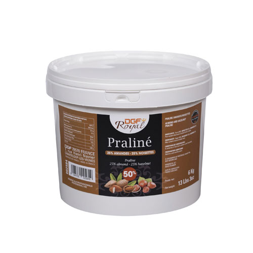 Almond/hazelnut praline extra 50%   (DGF Royal)   6kg