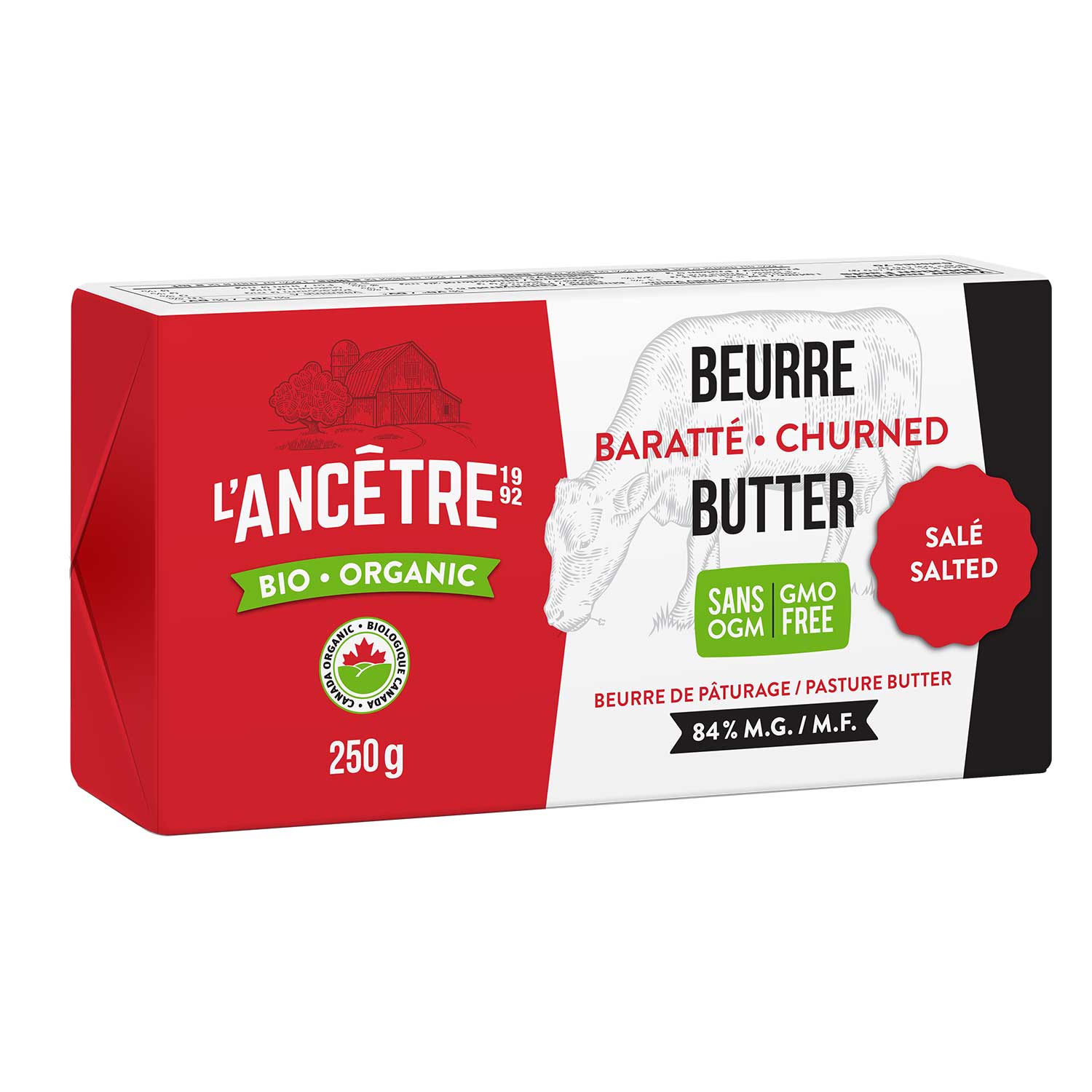 Beurre salé bio 84% 12x250g