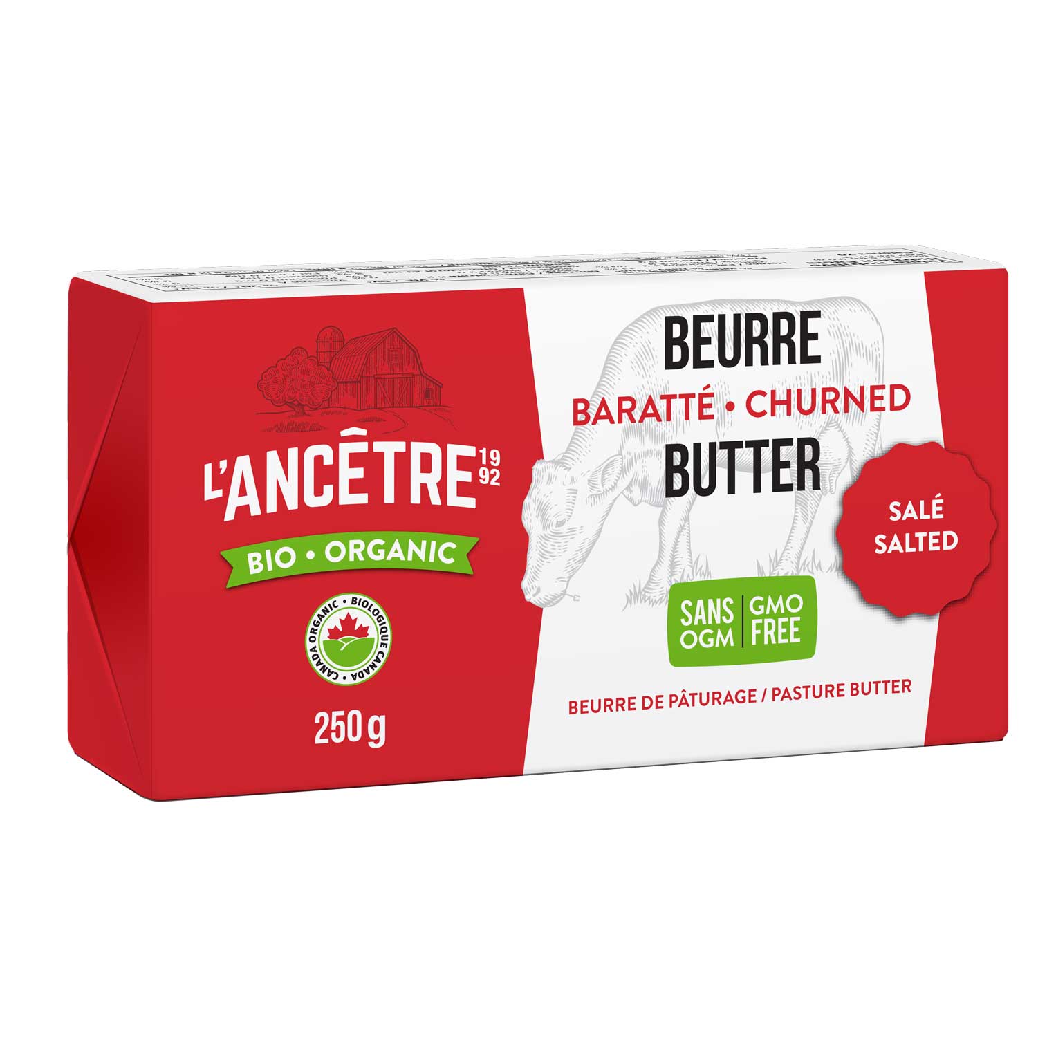 Beurre salé bio 12x250g