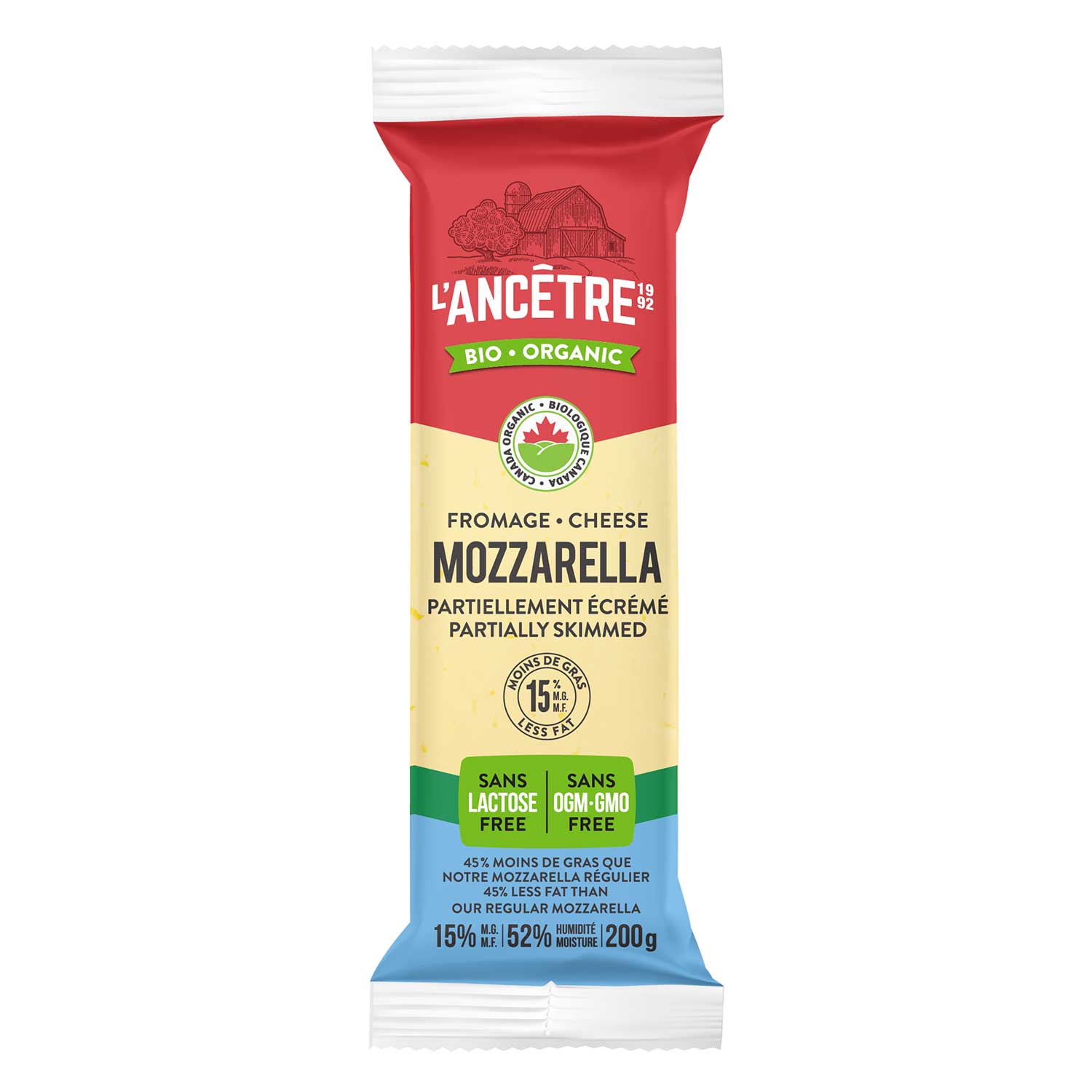 Ancetre mozzarella 15% bio 8x200g