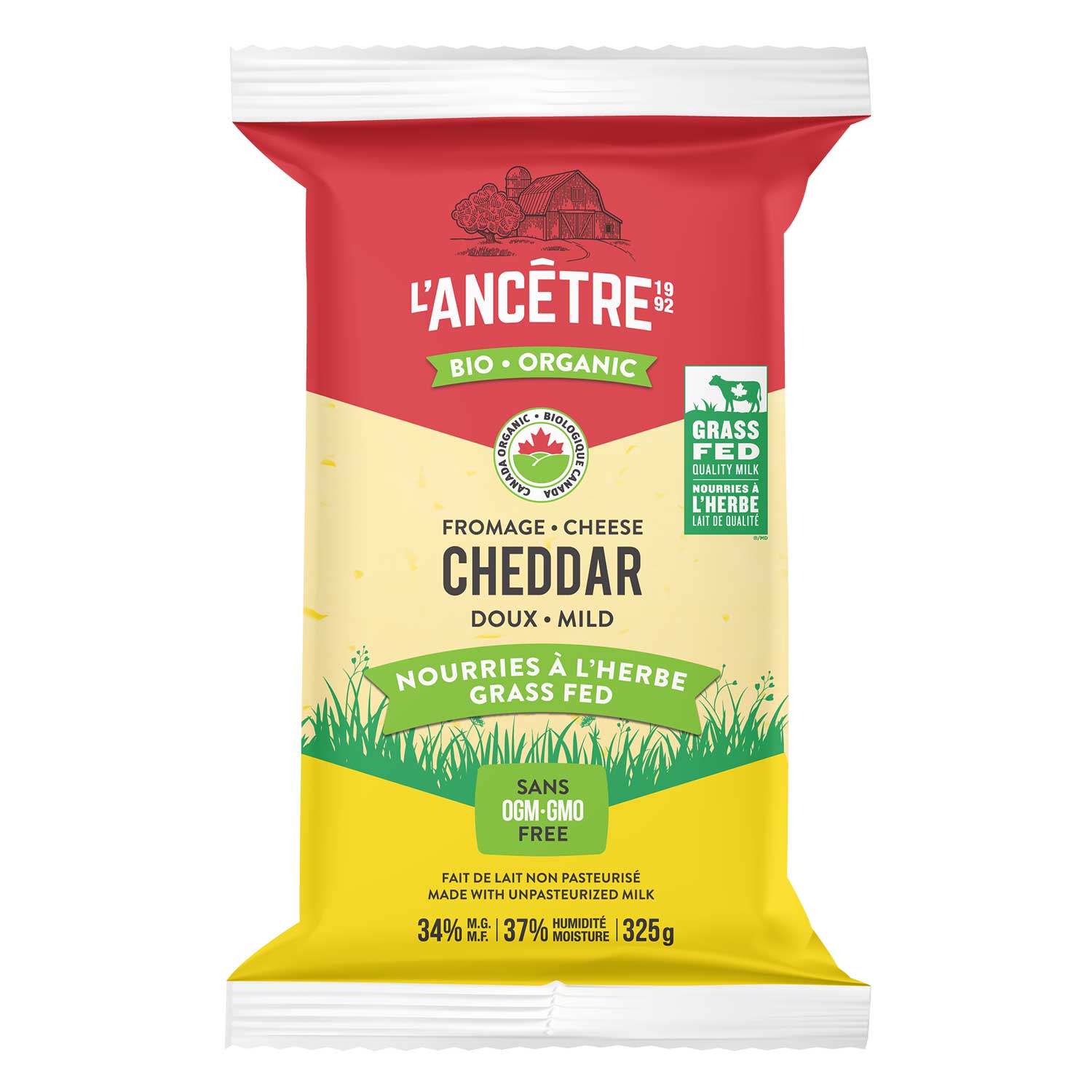 Ancetre cheddar mild bio 8x325g