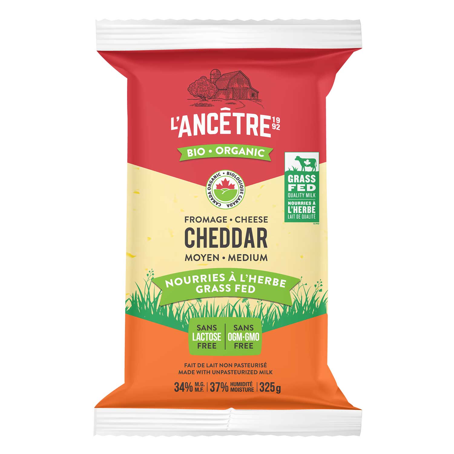 Ancetre cheddar medium bio 8x325g