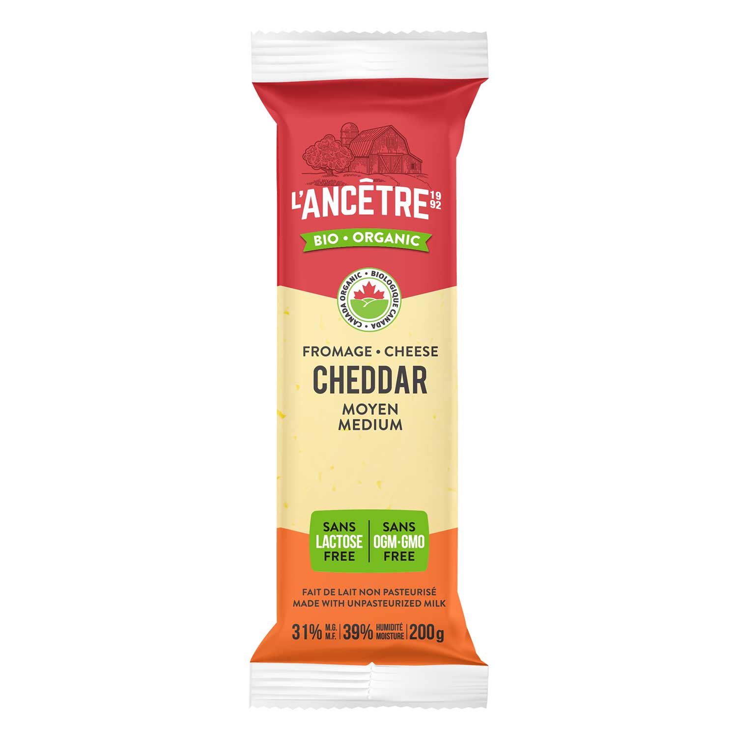 Ancetre cheddar medium bio 8x200g