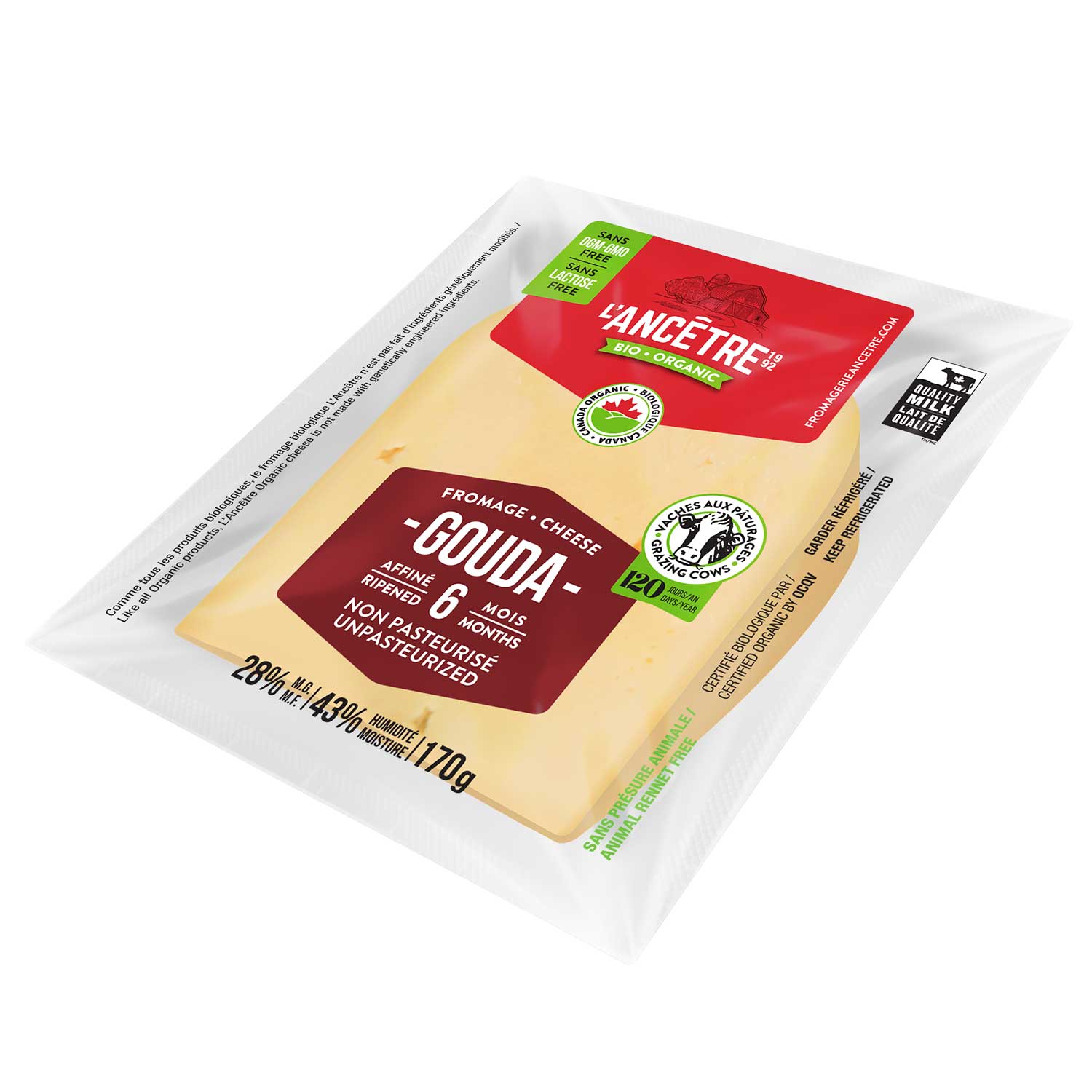 Gouda 6 mois bio l'Ancêtre  8x170g