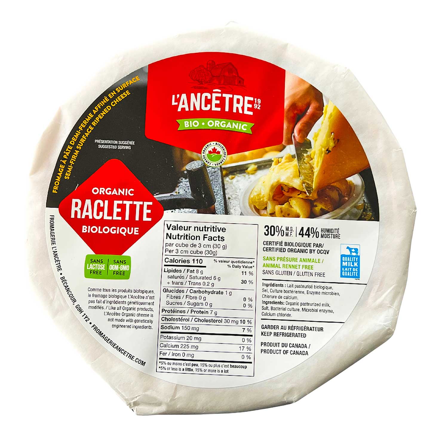 Raclette meule bio l'Ancêtre 2kg (PV)
