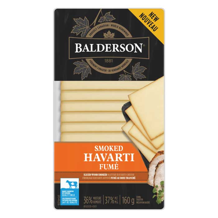 Balderson Havarti double smoked sliced 160g