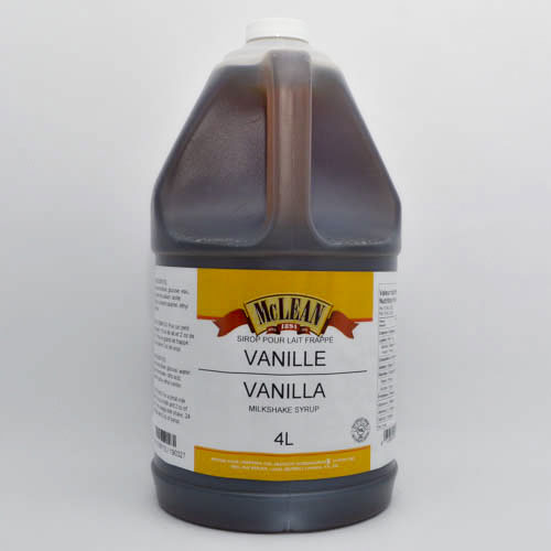 Milk shake vanilla syrup 4L McLean