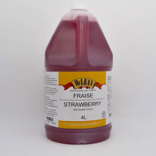 Milk shake strawberry syrup 4L McLean