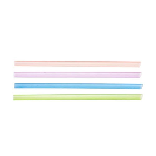 Straws - Plastic sumper jumbo fluo 10" (12mm)
