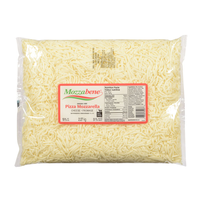 Shredded Mozzarella Mozzabene 19% 2.27 kg