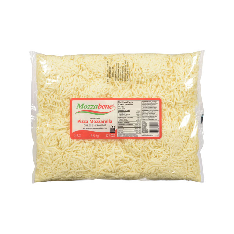 Shredded Mozzarella Mozzabene 21% 2.27 kg