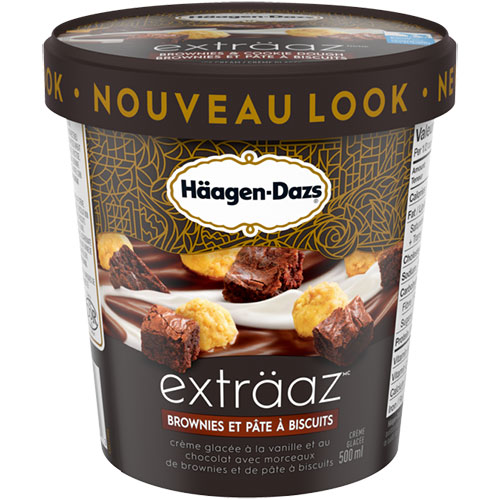 Crème glacée Häagen-Dazs brownies pâte à biscuit