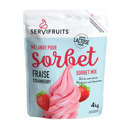 Mélange à sorbet aux fraises