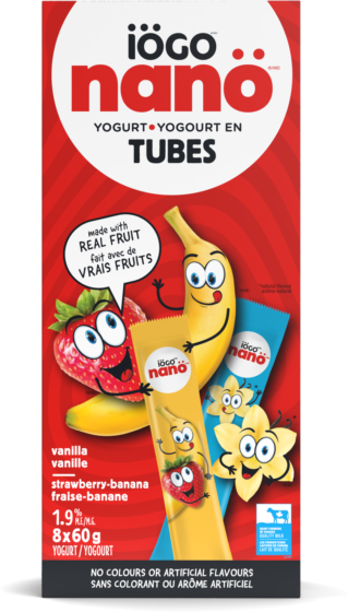 Iögo Nano tube vanille/fraise-banane 8x60g