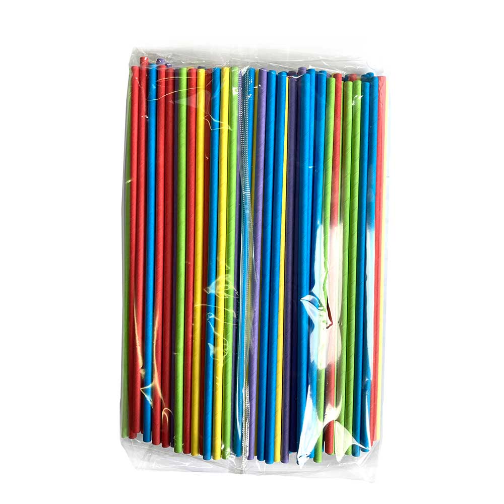 Straws - Paper 10" multicolors (5mm)