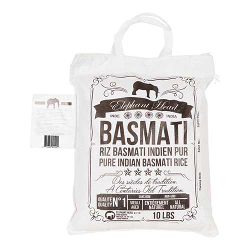 RIZ BASMATI NAT  ELEPHAN/AGROFUSION  4.54KG 00295