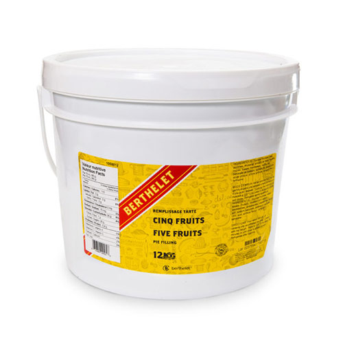 REMPLISSAGE TARTE 5 FRUITS BERTHELET 12KG PSC