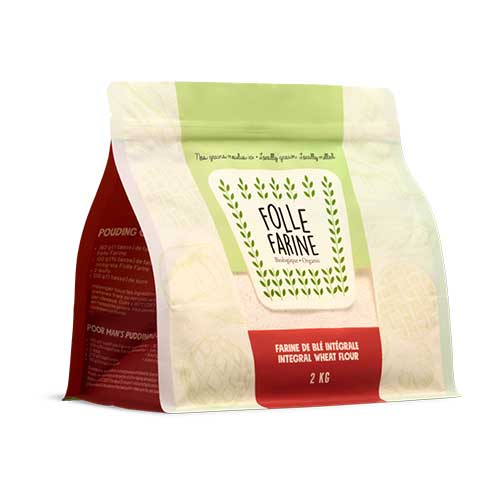 Farine de blé intégral bio Folle Farine 6x2kg