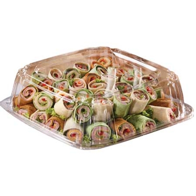 Plateau de service carré 12"x12"x3" avec couvercle (25 unités) PSC
